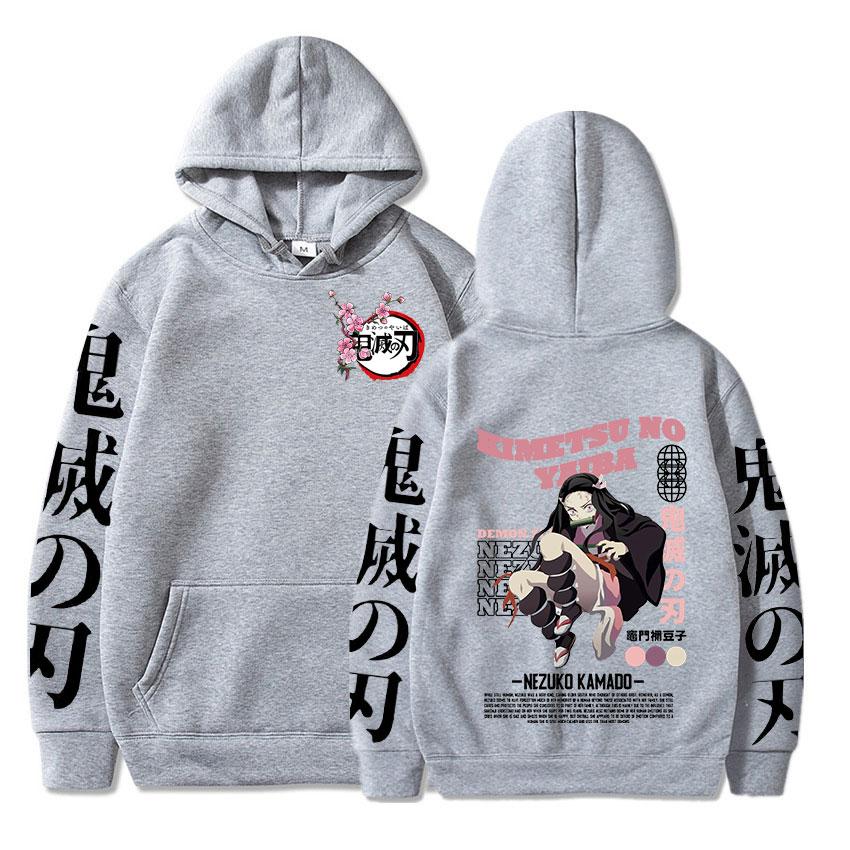 Demon Slayer Japanese Anime Hoodies Long Sleeve Sweatshirts Harajuku Aesthetic Kamado Nezuko Graphic Itself Oversized Clothing
