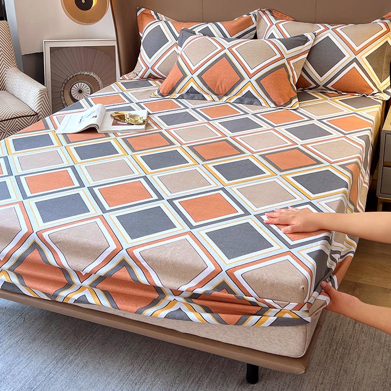 Thick Pure Cotton Flannel Fitted Bed Sheet: Non-Slip, All-Inclusive Mattress Protector