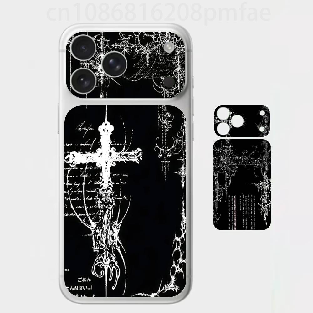 

Gothic Cyber Sigil Cross Premium Skin Wrap for iPhone 17 Pro/Max, Back Frame Camera Protective Decal (Not Case) iPhone17pro