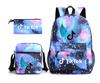 3 Piece School Backpack Set for Students Large Capacity Oxford Cloth Schoolbag with Shoulder Strap and Pencil Case