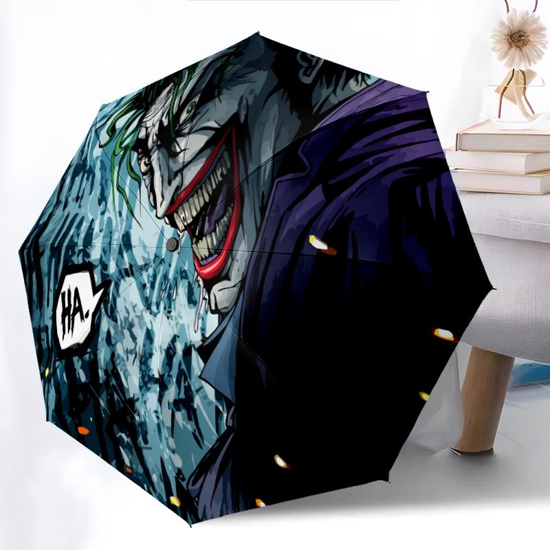 1PC Joker's Transformation Automatic Umbrella - Suitable Travel Outdoor Portable Umbrella Birthday Gift Daily Essentials