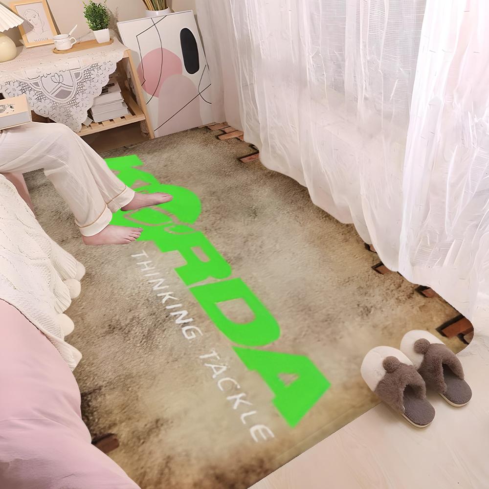 K-Korda F-Fishing Logo Floor Mat Non-Slip Laundry Room Mat Laundry Decor Balcony Child Living Room Household Carpets