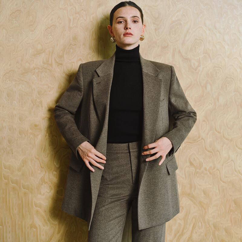 LadyS Elite Women's Thickened Wool Silk Blend Suit Separates