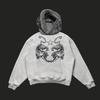 Y2K Retro Hoodie With Faux Fur Trim Print Graphic Sweatshirt Women Men Long Sleeve Winter Warm Thickened