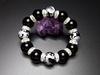 [Stone Town] Hard-to-find, extra-thick 18mm natural onyx stone, hand-carved with the Four Gods, premium rondelle rosary bracelet, power stone
