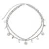 Sexy Metal Sun Star Moon Pendant Waist Chain, Sexy Holiday Wind Starfish Shell Body Chain Female