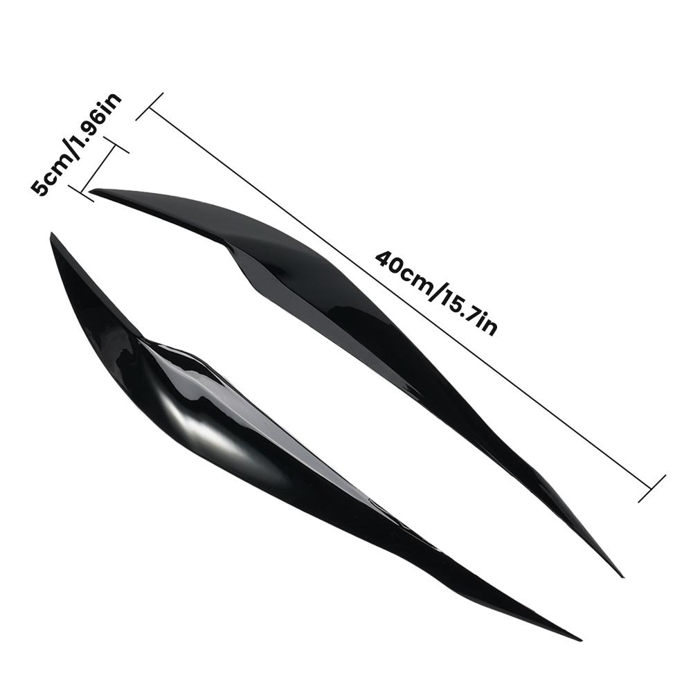 Headlight Eyebrow 1 Pair (Left Right) 40*5*5cm ABS Plastic