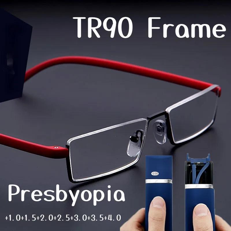 Flexible Half Frame Reading Glasses Anti Blue Light Unisex Presbyopia Eyewear +1 0 To +4 0 Portable for Men Women