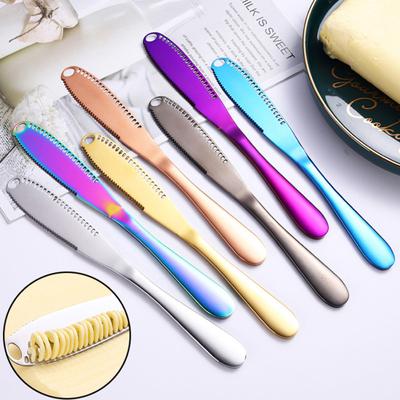 Stainless Steel Butter Spatula Curler Knife Cutter Spreader Dessert Tableware