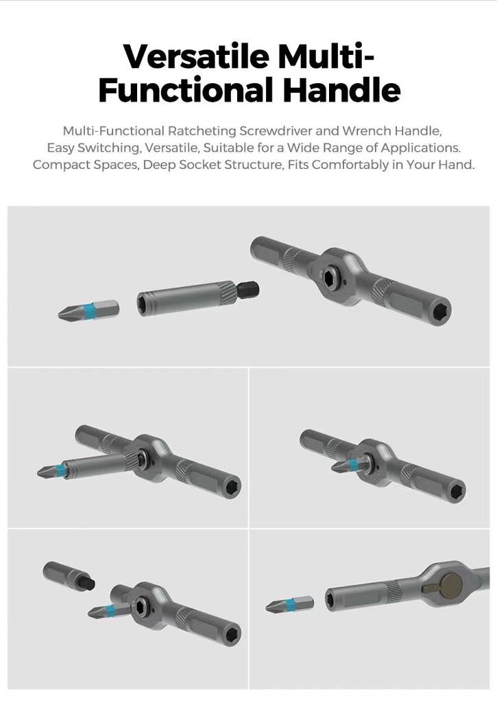 42pcs/set Magnetic Screwdriver Set DIY Ratchet Screwdriver Set Multi Bit Drive Set with Detachable Ratchet Handle DIY Tools