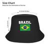 Brazil Flag Bucket Hat  Hawaii Fisherman Caps For Women Funny Beach Travel Sun Hats Foldable Custom Cap