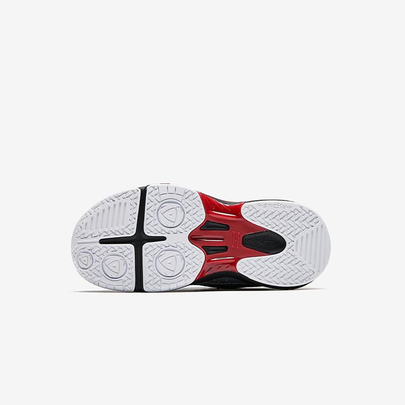 Anta Kids Synthetic Leather Fabric Comfortable Versatile Sports Shoes Kids Sneakers Black Silver Red 312519963-4