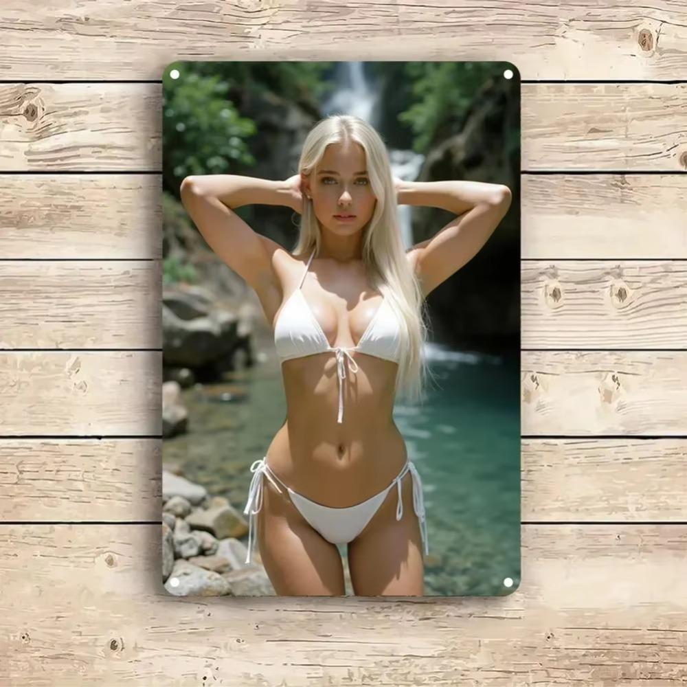 Vintage 2D Aluminum Art Sign Tin Wall Poster Decor