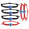 12Pcs/Set Handmade Turkish Lucky Evil Eye Bracelets For Women Men Blue Eyes Braided Red Rope Lucky Bracelet Friendship Jewelry