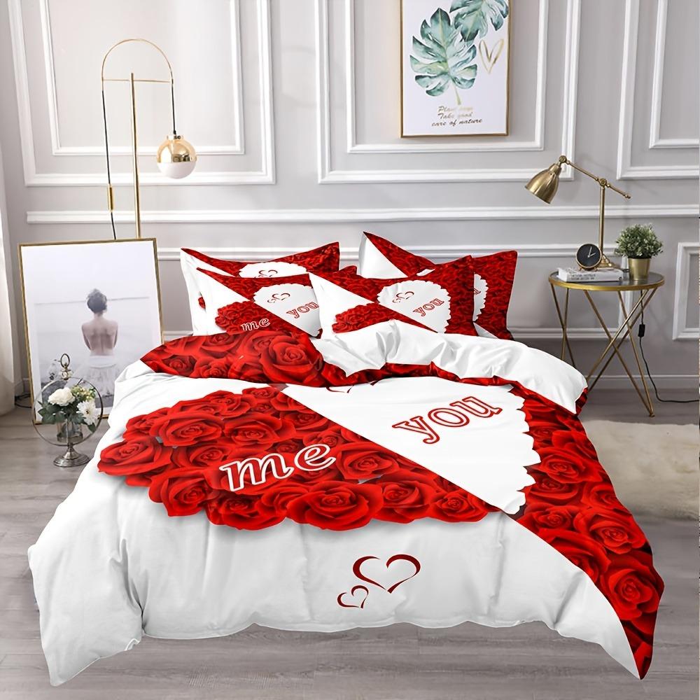 LOVE Printed Polyester Children 3D Children'S King Size  Bedding Duvet Cover Set Cute Printed Cartoon Quilt Cover Home
