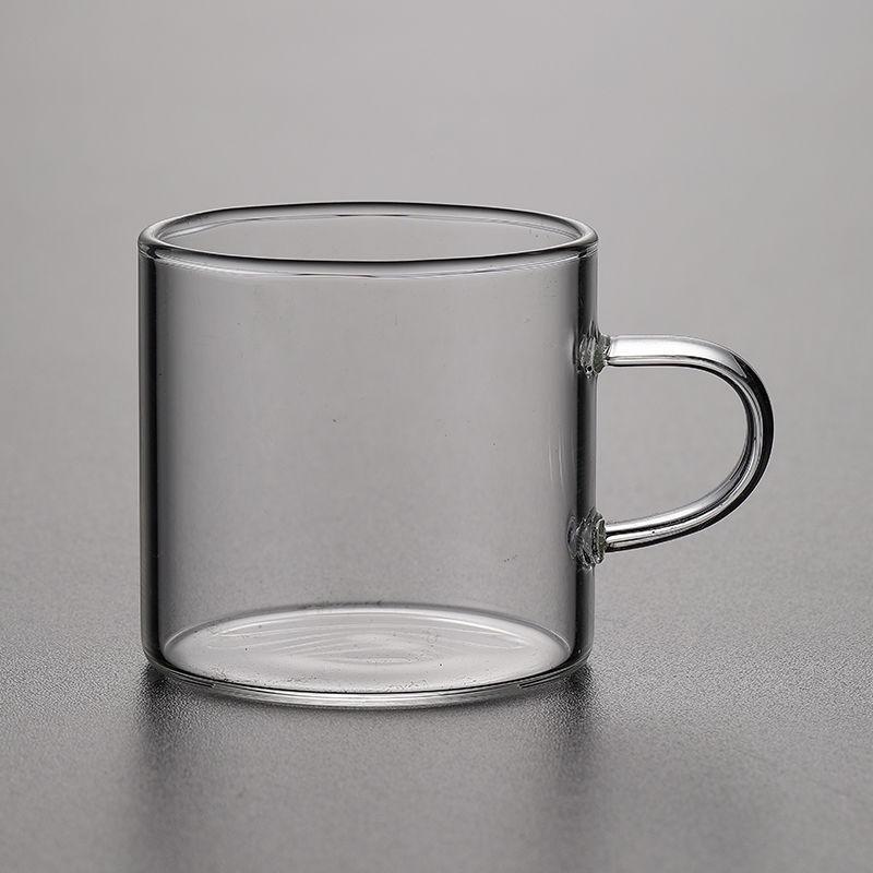 

Transparent Glass Gongfu Tea Set: Includes Small Host Cup with Handle and 6 Tasting Cups 100mL