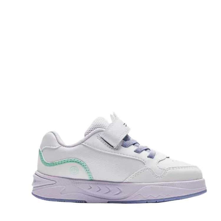 Anta Kids Fashion Trendy Versatile Kids Skate Shoes Kids Sneakers Anta-White Misty-Purple Brocade-Green 322539931-4