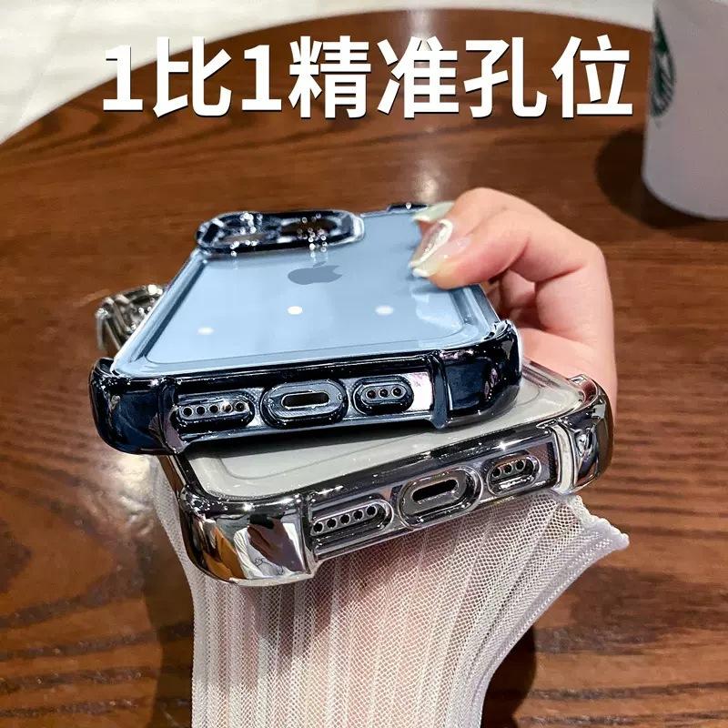 Applicable to iphone11PROMAX electroplated four-corner anti-drop airbag mobile phone case Apple 11 all-inclusive transparent 11 soft cover