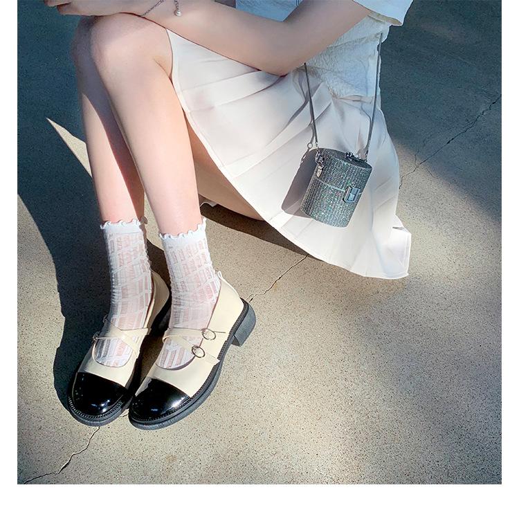 Summer Retro Thick-soled Pork Kidney Thick-heeled Single Shoes Mary Jane Small Leather Shoes Women