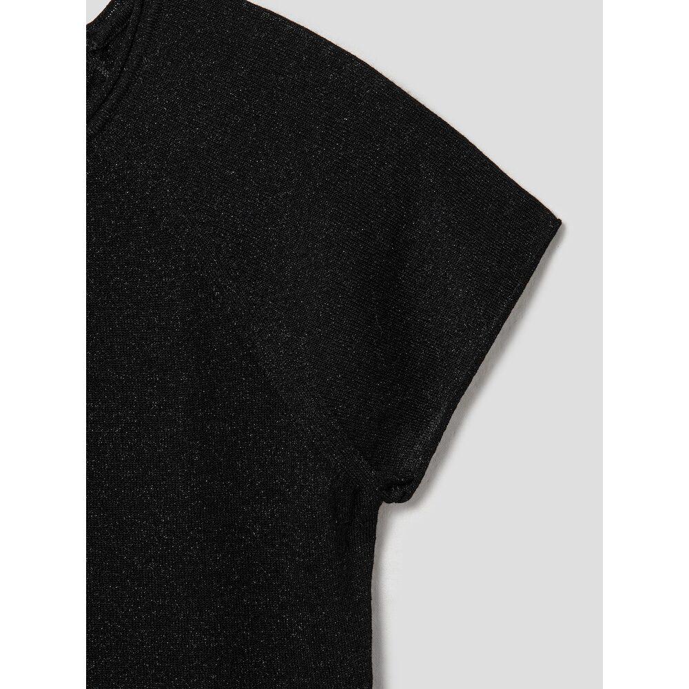 Anggae Basic Fine Knit T-Shirt Black