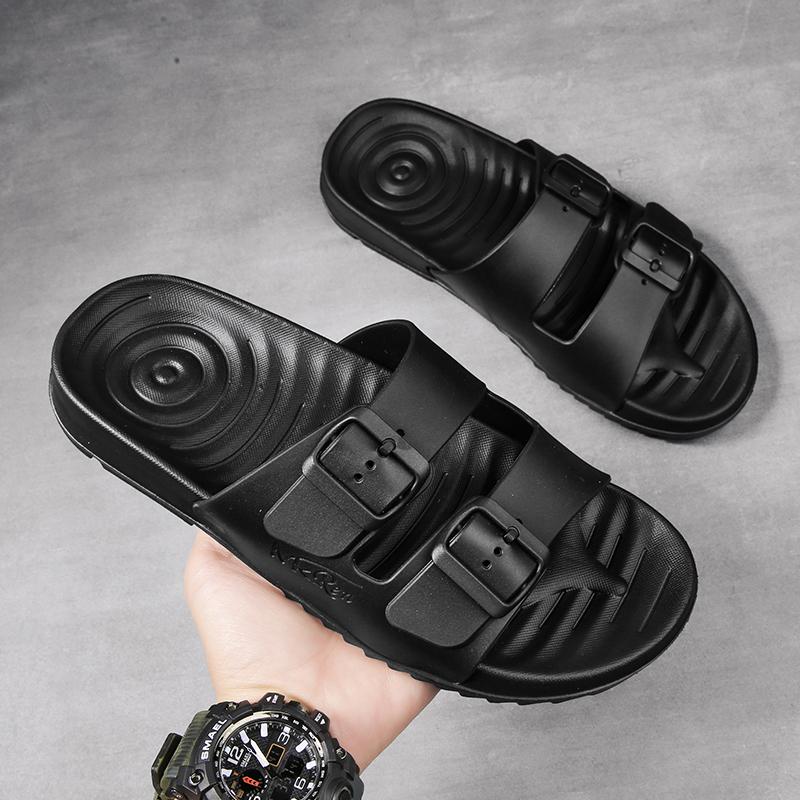 Fashion Women Lightweight Buckle Decor Fastener large size 45 46 Sport Sandals Sporty Black Fabric Sandals Summer Men Shoes