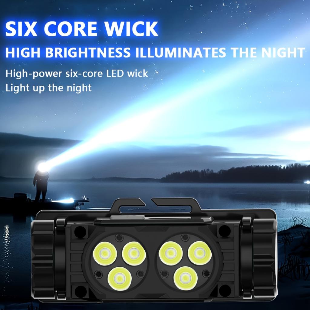 Lightweight and Ultra Bright Headlights with Multi-mode Magnetic Suction and Rotatable Head for Long-distance Night Fishing and Running Maintenance