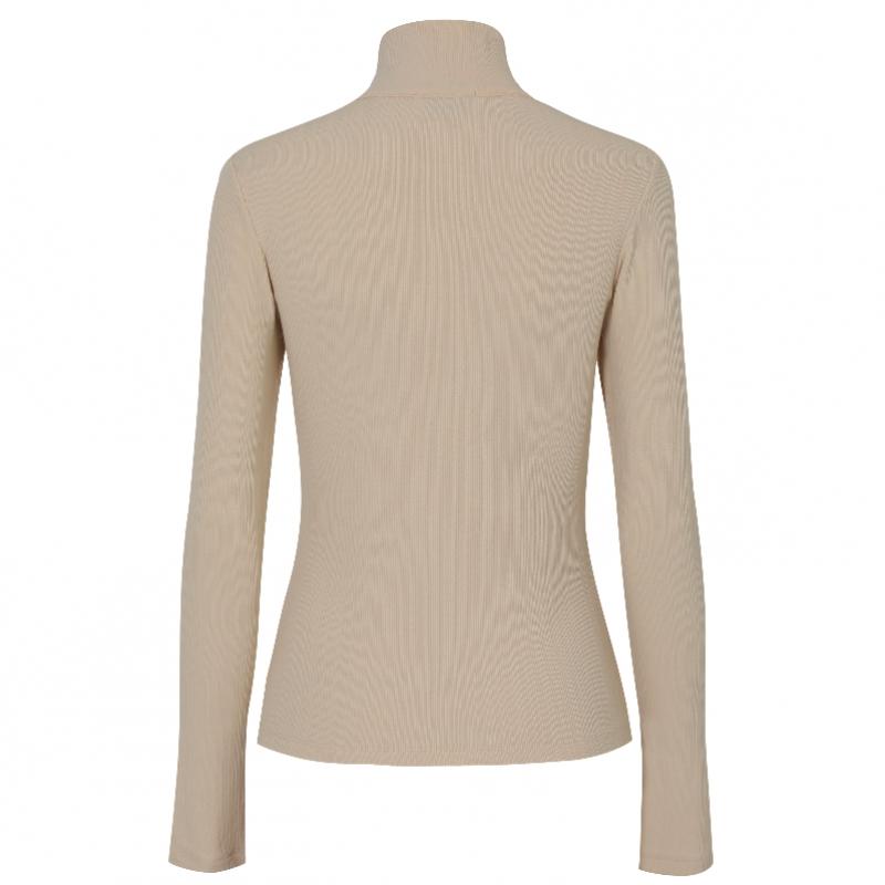 PLAYBOO Fleece Ribbed Half Zip Top Ivory