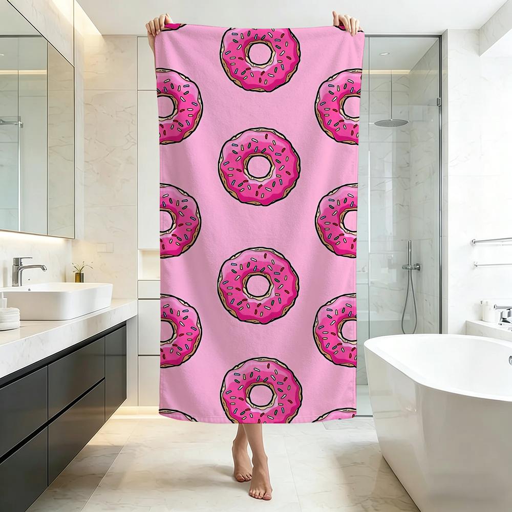 Sweet D-Donut FriendsS Towel Five-Star Hotel Quality Eco-Friendly Ultra Soft Thick Towels & Beach Towels