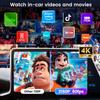 BER1 CarlinKit 3 In 1 Android 15 CarPlay Ai Box Wireless Adapter Android Auto Qualcomm SM6350 128GB 8-Core for Youtube Netflix FOTA