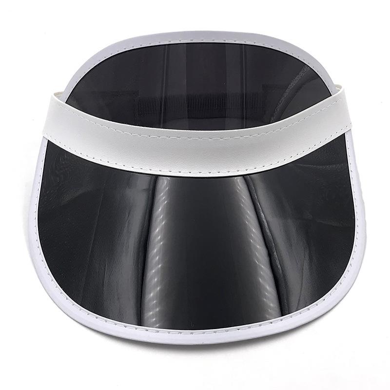 Summer Outdoor Uv Protection Sun Hat Unisex Transparent Pvc Plastic Advertising Hat Empty Top Hat