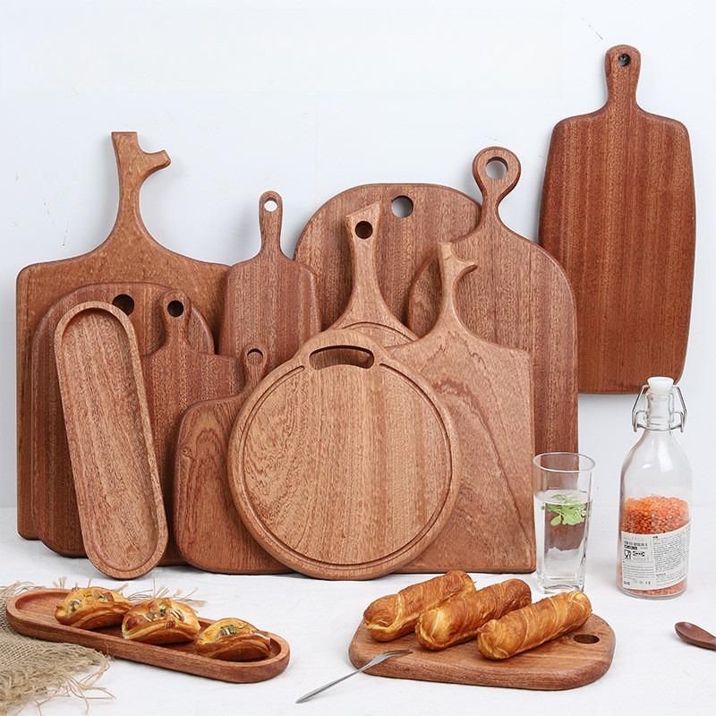 Ebony Wood Cutting Board for Kids Baby Food Small Chopping Board Fruit Bread Pizza Baking