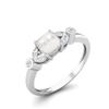 1.19 Cts Cushion Shape Pearl Solitaire 925 Sterling Silver Wedding Women Ring