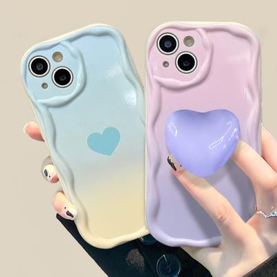 Použitelné pro pouzdro na mobilní telefon Apple 14 IPhone 13pro Jednoduchý gradient Láska Stojánek 11/12mini Celoplošné Ochrana proti pádu