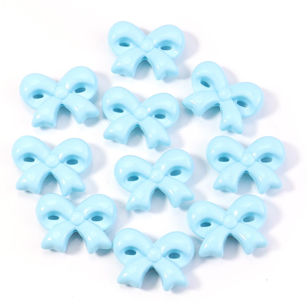 10pcs 23.5x31mm Acrylic Bow Beads Colorful Bowknot Loose Spacer Bead For Jewelry Making DIY Bracelet Phone Key Chain Accessories