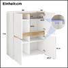 Highboard, Filing Cabinet, 90x40x110cm - Adjustable Shelves - Sideboard, Modern Cabinet, Chests of Drawers, Storage Cabinet, Tall Cabinet