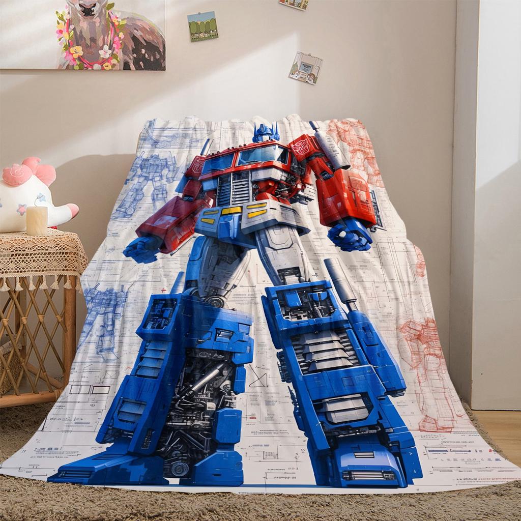 Gundam Luxury Flannel Lightweight Blanket Home Decor Sofa Bed Travel Cover Family Gift For All-Season LXR103
