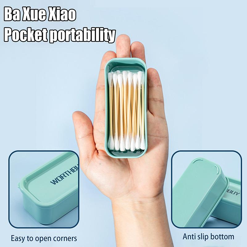 Portable Travel Box Cotton Swab Holder Case Detal Floss Jewelry Organizer Container Dust-Proof Jewelry Accessories Box