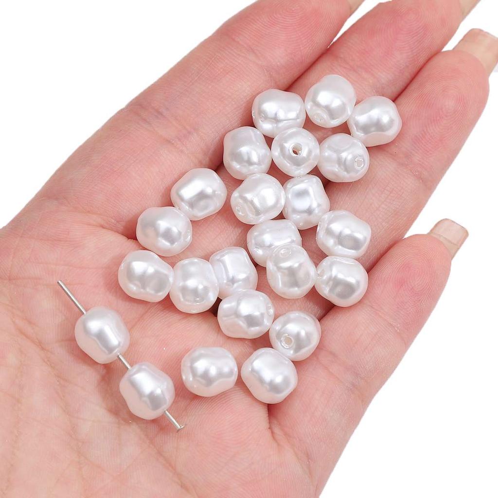 Geometry Shaped Imitation ABS Pearl Beads Straight Hole DIY Bracelet Jewelry Accessories