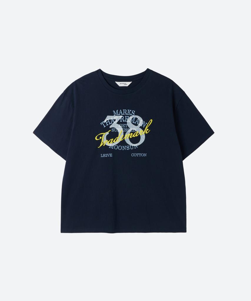 MOONSUN M.C Unisex, 38Tm T-Shirt / Navy