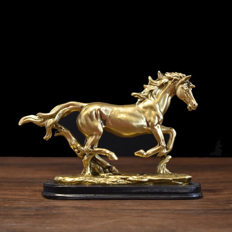 Hestestatue Samling Dyremodell Resin Livaktig Skulptur Hesteornamenter For Studierom Hage Kontor Skrivebordsdekor