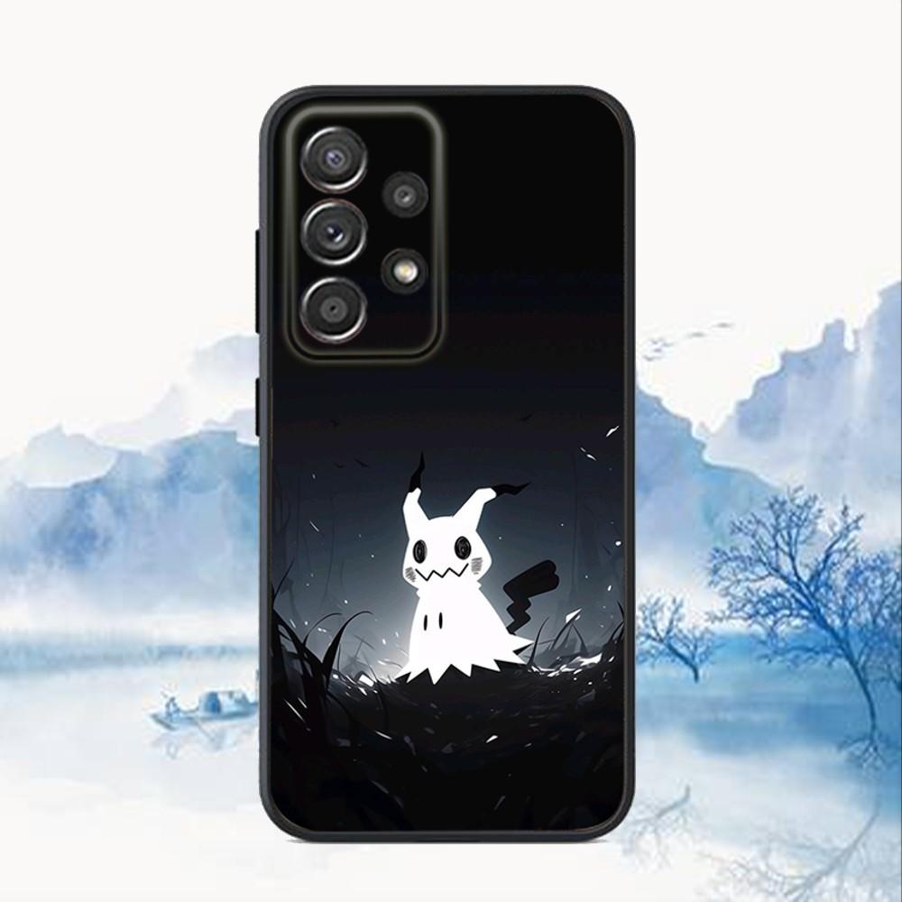 Cute Simple M-MimikyuES-S Phone Case For Samsung S25,S24,S21,S22,S23,S30,Ultra,S20,Plus,Fe,Lite,Note,10,9,5G Black Cover