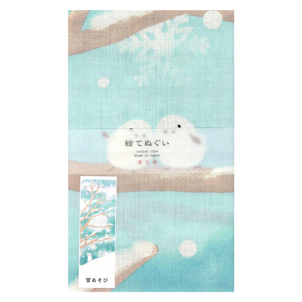 Hamamonyo Picture Hand Towel Playing in the Snow