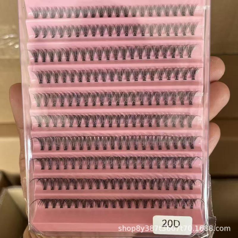 30P40P Hot Melt Multi-Haired False Eyelashes Segmented Self-Grafting Dense Natural Stage Flat False Eyelashes Soft Hair