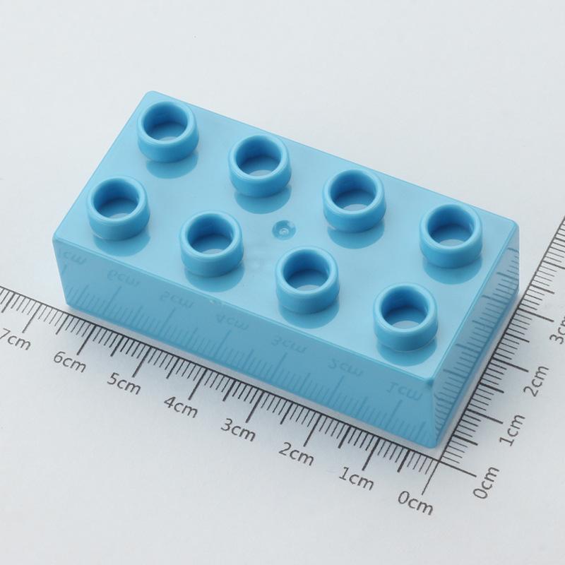 2x4 Dots Big Size Thick Brick 4PCS Colorful Building Block Figuers Compatible Large Plate Accessorie Kid Educational Toys Boys