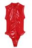 [PureAribon] Plus Size HC Series Bondage Leotard Bodysuit, TOKYO GOODS MARKET (Red, Sleeveless, 4XL)
