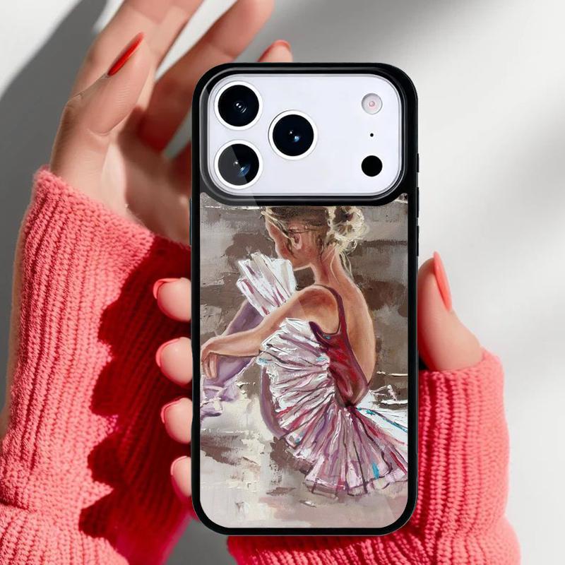 Ballet Dance Girl Ballerina Art Phone Case for iPhone 17 16 15 14 13 Pro Max Back Cover for 12 11 Pro Coque