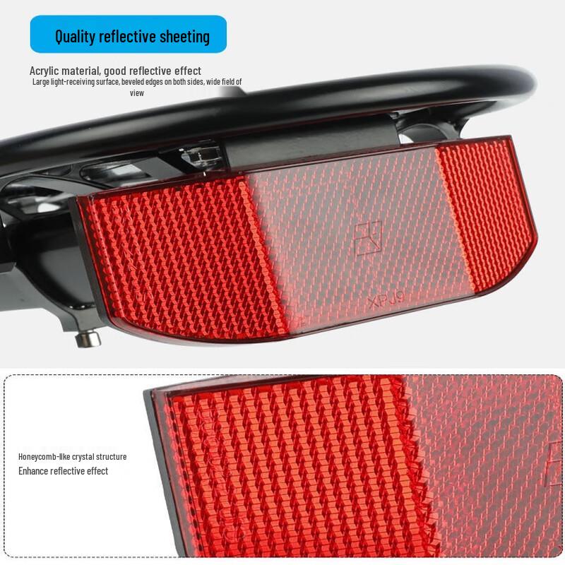 Odbłyśnik na tylny bagażnik rowerowy Lishi Honeycomb