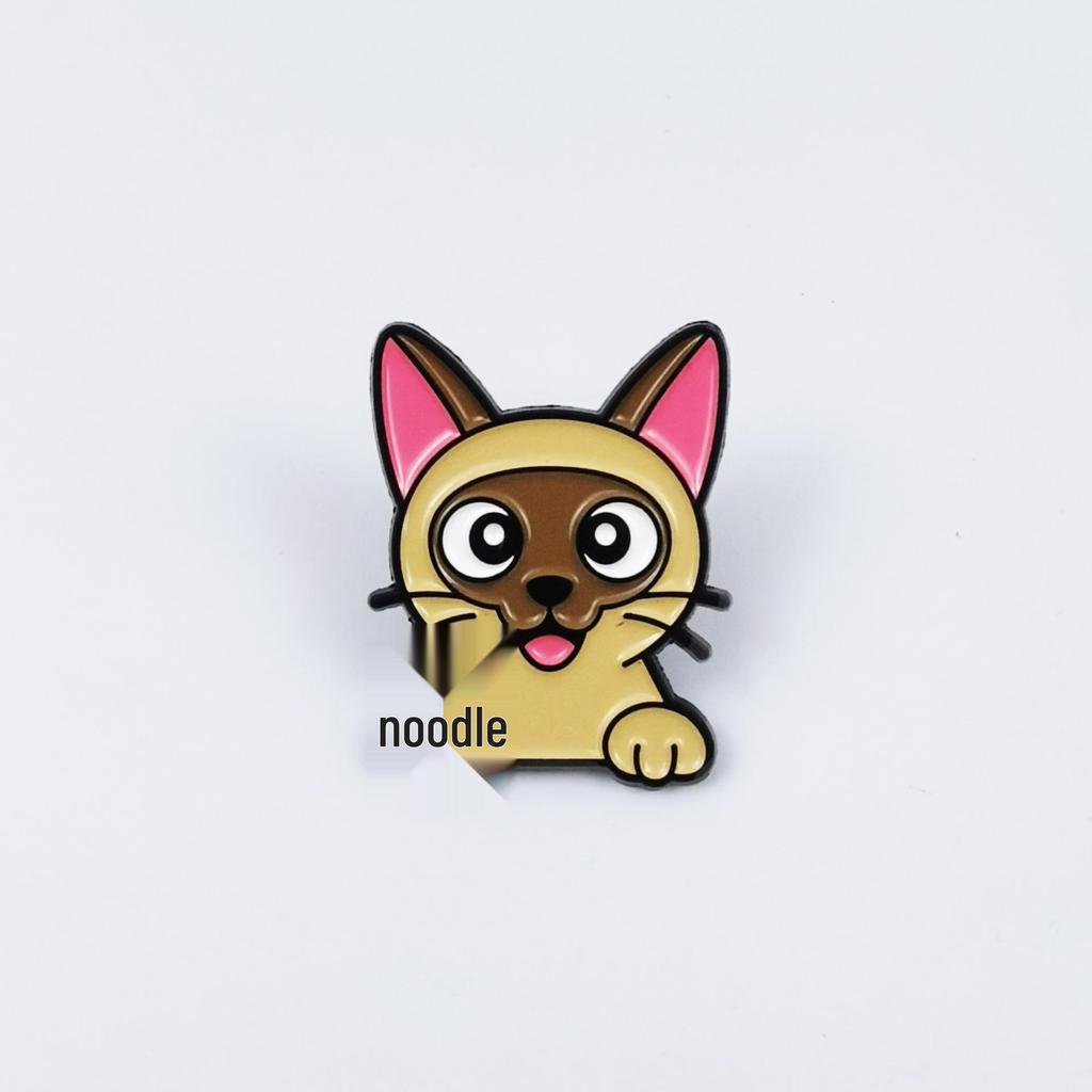 Calico Cat Cartoon Brooch - Cute Backpack Decoration & Fashion Metal Badge