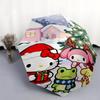 1pc Sanrio Umbrella Portable Folding Umbrella Iron Frame Hole Bone Structure Outdoor Home Umbrella