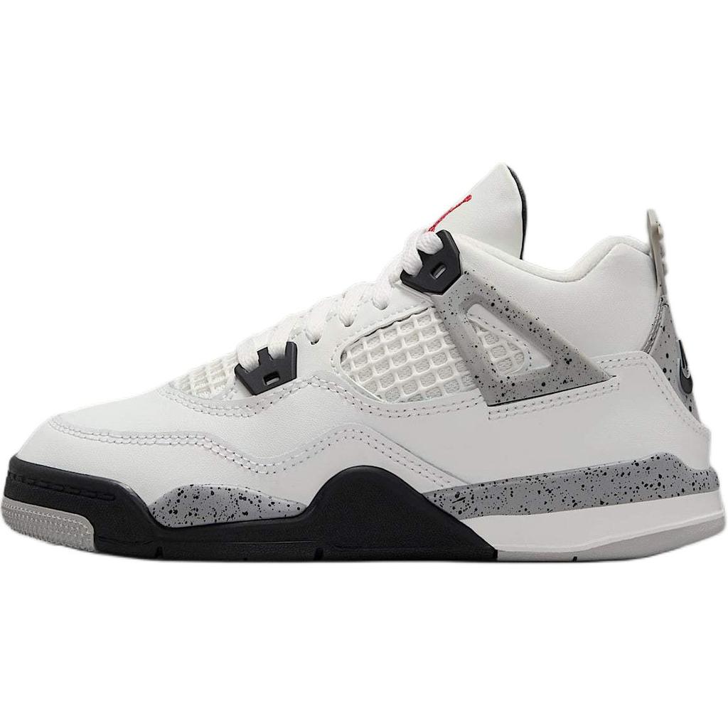 Air Jordan 4 Retro OG PS White Cement 2025 Παιδικά Αθλητικά Παπούτσια Summit-White Fire-Red Tech-Grey IB4388-100